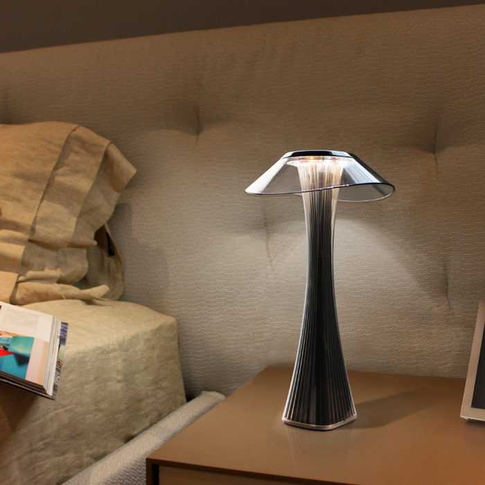 LumiCrystal Rechargeable Table Lamp – Cordless Dimmable LED Light | Crystal-Inspired Ambient Lighting