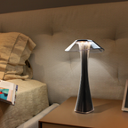 LumiCrystal Rechargeable Table Lamp – Cordless Dimmable LED Light | Crystal-Inspired Ambient Lighting