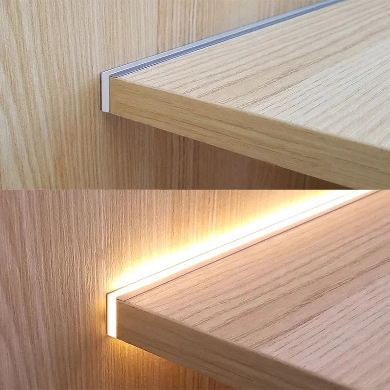 EdgeGlow Pro LED Shelf Light – Invisible Cabinet Lighting | Dimmable Warm White Display Illumination