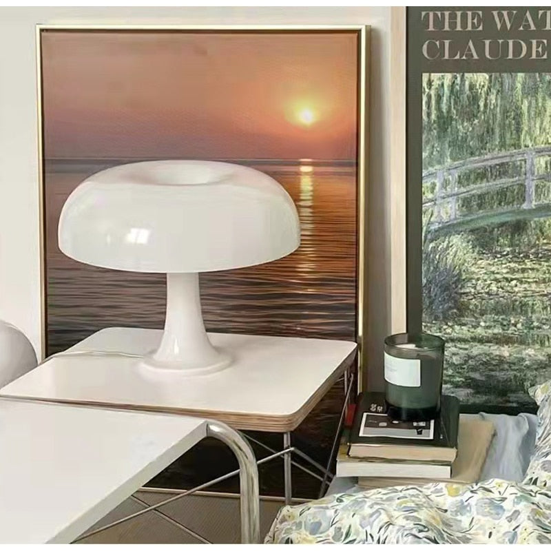 Mushroom Minimalist Table Lamp – Scandinavian Design with Functional Elegance