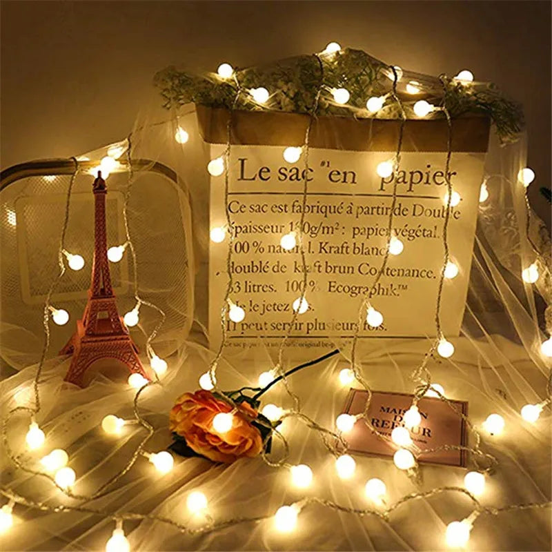 Multicolour LED Globe String Lights – IP44 Waterproof Outdoor Christmas Lights for Gardens, Parties, Weddings & Holiday Decorations