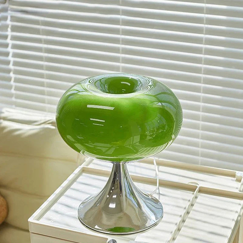 Pomelle Bauhaus Table Lamp – Retro Glass Accent Light | Vintage-Inspired Designer Lighting