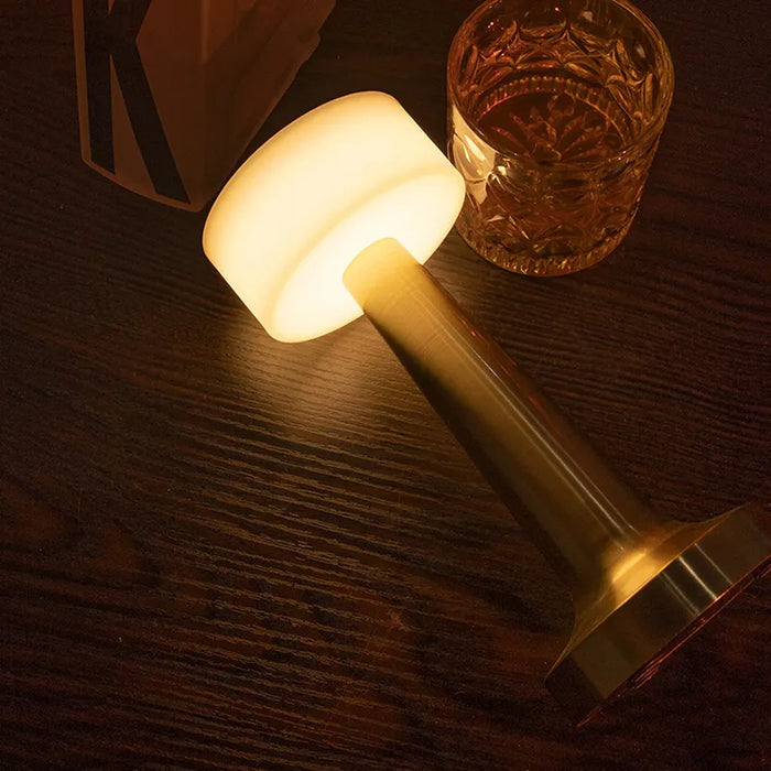 VeraLume Rechargeable Table Lamp – Cordless Ambient Lighting | Modern Metal Accent Lamp