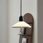 French Cream Wind Glass Pendant Light – Elegant Parisian Hanging Lamp | Soft Vintage Modern Ceiling Lighting