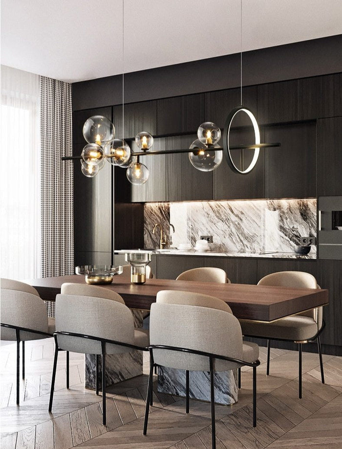 Bubble Glass Chandelier – Modern Artistic Ceiling Light | Sculptural Ambient Interior Lighting