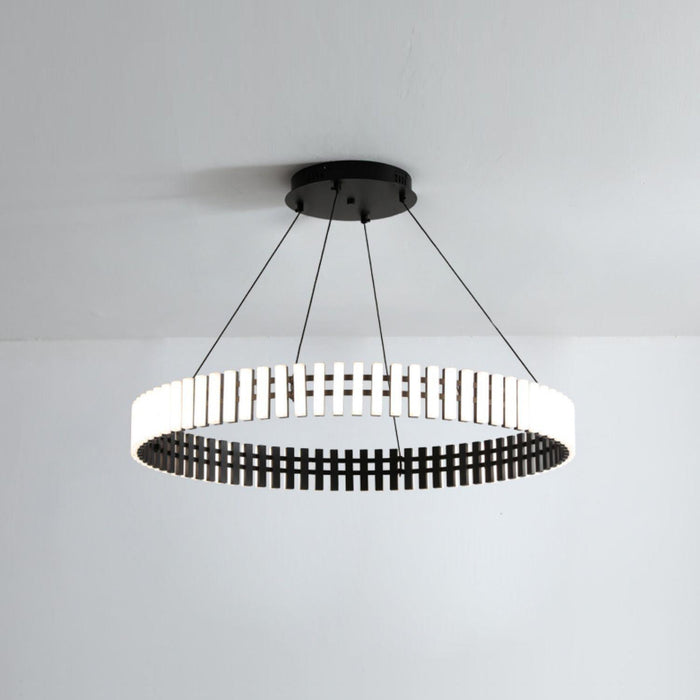 Carousel Pendant Chandelier – Modern Ring LED Suspension Light | Elegant Statement Lighting