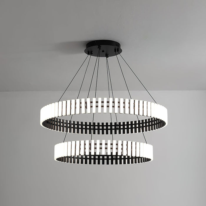 Carousel Pendant Chandelier – Modern Ring LED Suspension Light | Elegant Statement Lighting