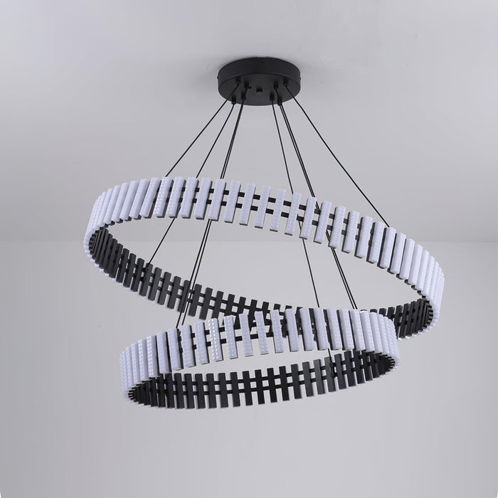 Carousel Pendant Chandelier – Modern Ring LED Suspension Light | Elegant Statement Lighting