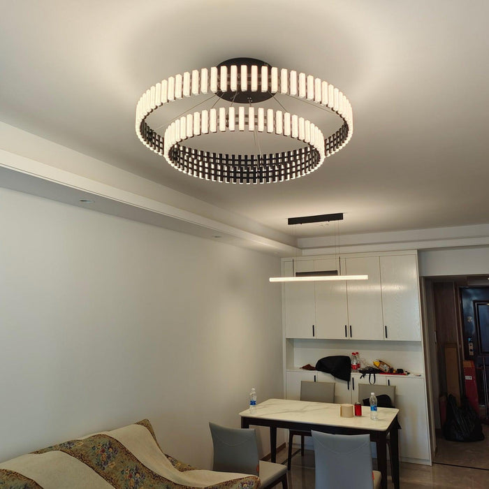 Carousel Pendant Chandelier – Modern Ring LED Suspension Light | Elegant Statement Lighting