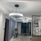 Carousel Pendant Chandelier – Modern Ring LED Suspension Light | Elegant Statement Lighting