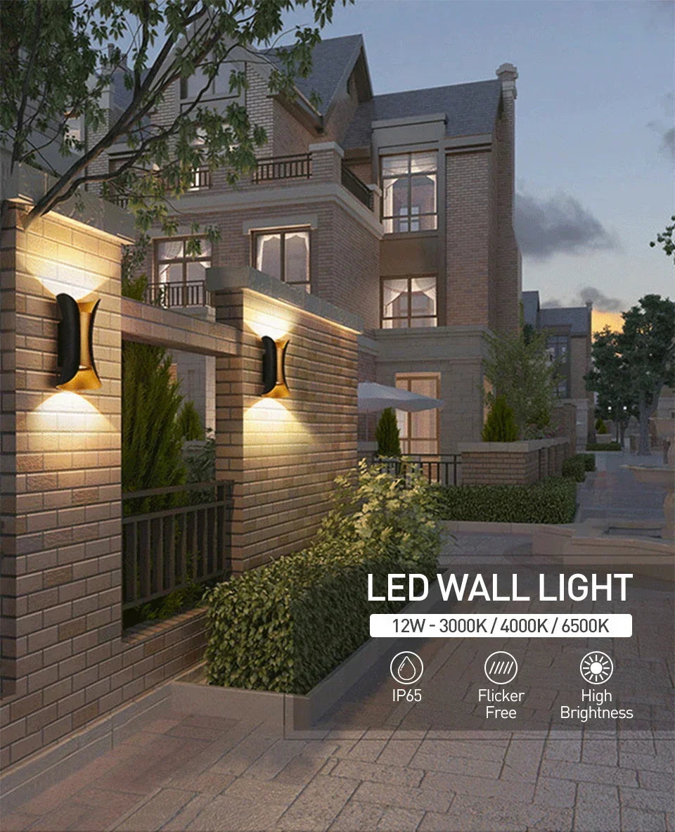 ScandiGlow LED Wall Light – Waterproof Indoor & Outdoor Up & Down Wall Lamp | Modern Aluminium Lighting