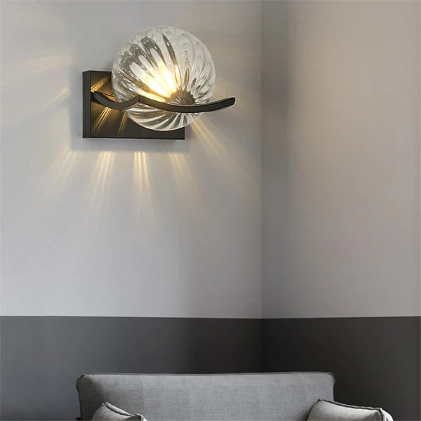 Lunara Glass LED Wall Light – Contemporary Designer Sconce | Modern Ambient Lighting
