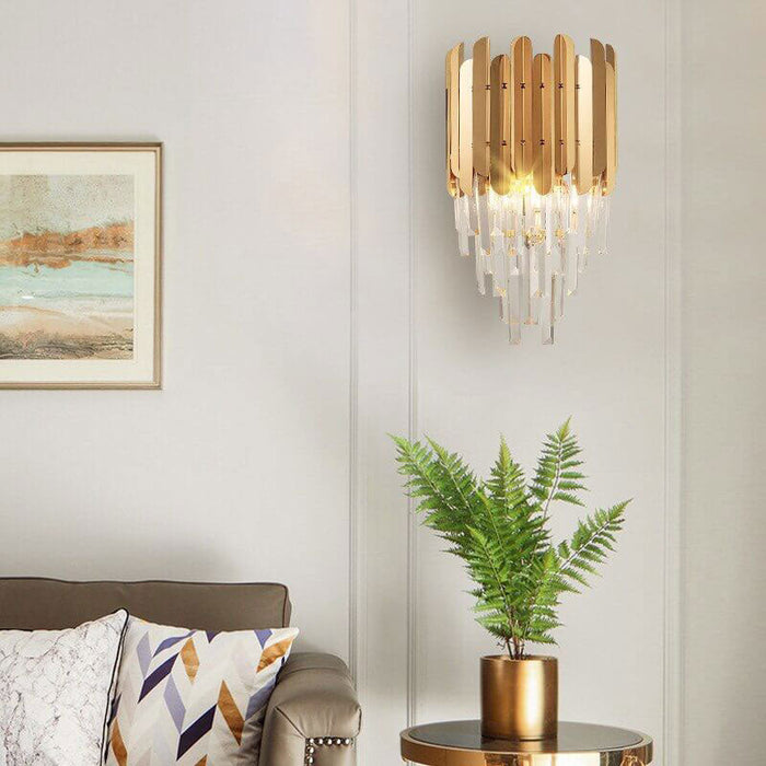 Veloura Glass Wall Light – Modern Luxury Wall Lamp | Elegant Stainless Steel Sconce for Contemporary Interiors