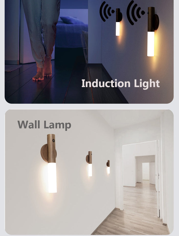 LumiSense Motion Sensor Night Light – Rechargeable LED Wall Light | Magnetic Wireless Lighting | Smart Home Illumination