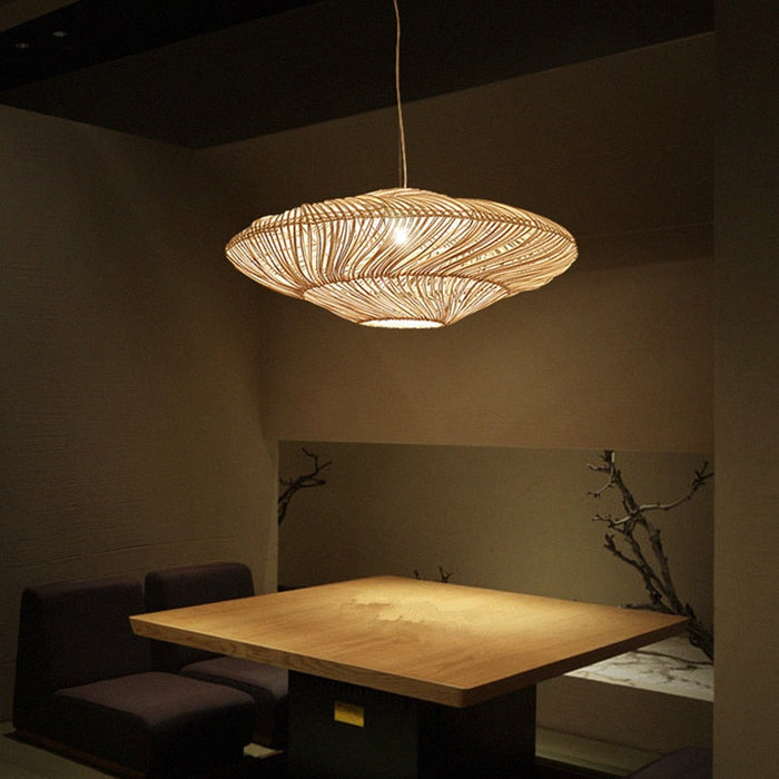 Rattan Pendant Light – Vintage Boho Ceiling Lamp | Natural Scandinavian Interior Lighting