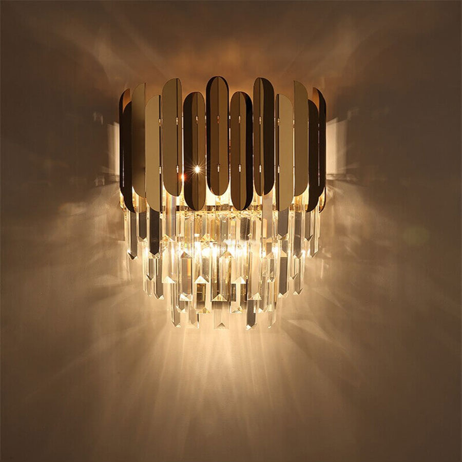 Bellevue Crystal Wall Light – Mini Chandelier Sconce | Luxury Decorative Accent Lighting