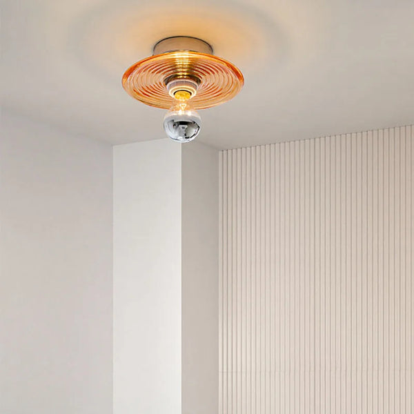 Riviera Glass Wall Light – Vintage-Inspired LED Wall Lamp | Ripple Glass Ambient Lighting | Timeless Interior Elegance