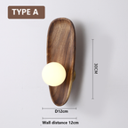 OakAura Wall Light – Natural Wood LED Sconce | Scandinavian Rustic Accent Lighting