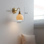 Heritage Brass Wall Light – Vintage Ceramic Sconce | Classic Traditional Accent Lighting