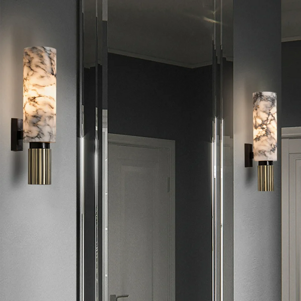 Carrara Luxe Wall Light – Marble & Brass Sconce | Premium Designer Accent Lighting