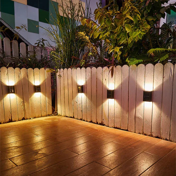 Deluxe Wireless Solar Wall Lights – Outdoor Solar Garden Lighting | IP65 Weatherproof