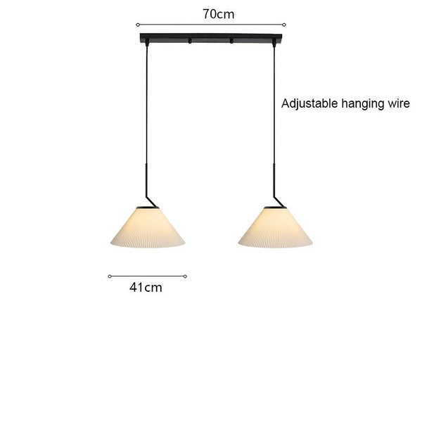 Nordic Plissé Cream Pendant Light – Scandinavian Pleated Hanging Lamp | Elegant Minimalist Ceiling Lighting