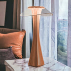 LumiCrystal Rechargeable Table Lamp – Cordless Dimmable LED Light | Crystal-Inspired Ambient Lighting