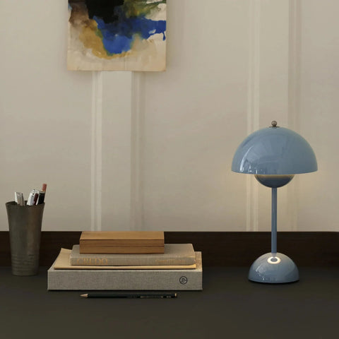 AuroraGlo LED Living Room Table Lamp – Wireless Designer Lighting with Timeless Scandinavian Style