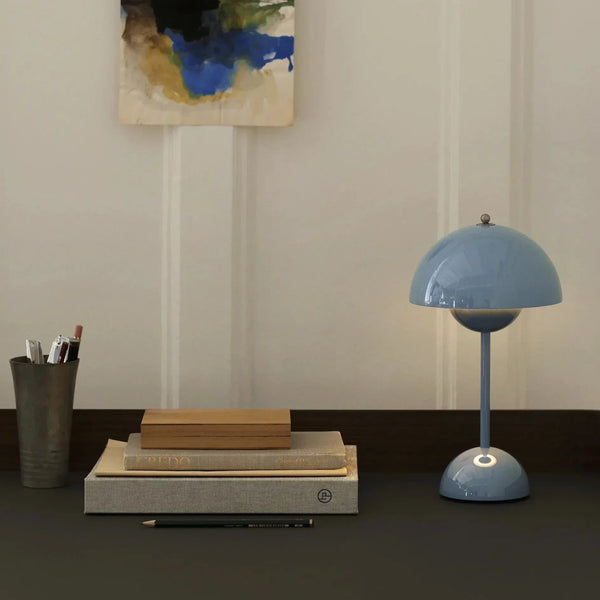 AuroraGlo LED Living Room Table Lamp – Wireless Designer Lighting with Timeless Scandinavian Style