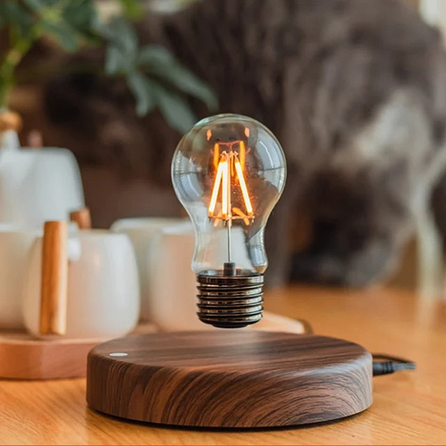 AeroLume Levitating Bulb Lamp – Floating LED Edison Light with Magnetic Suspension | Designer Ambient Lighting