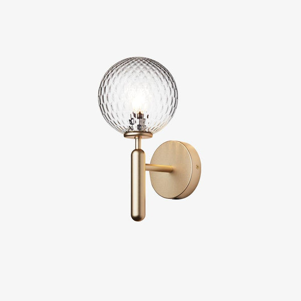 Nordelle Glass Wall Light – Scandinavian Brass Sconce | Minimalist Luxury Accent Lighting
