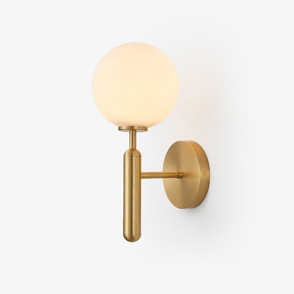 Nordelle Glass Wall Light – Scandinavian Brass Sconce | Minimalist Luxury Accent Lighting