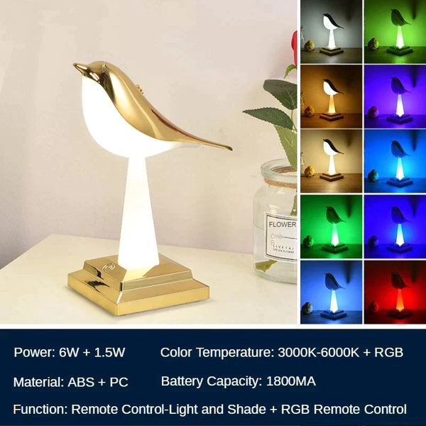 Ekster Bird Table Lamp – Nature-Inspired Design with Charming Illumination
