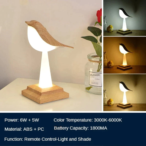 Ekster Bird Table Lamp – Nature-Inspired Design with Charming Illumination