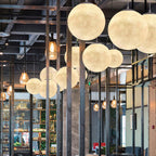 Moon Pendant Light – Modern Moon-Inspired Hanging Lamp | Integrated LED Ambient Lighting