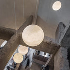 Moon Pendant Light – Modern Moon-Inspired Hanging Lamp | Integrated LED Ambient Lighting