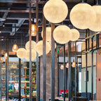 Moon Pendant Light – Modern Moon-Inspired Hanging Lamp | Integrated LED Ambient Lighting