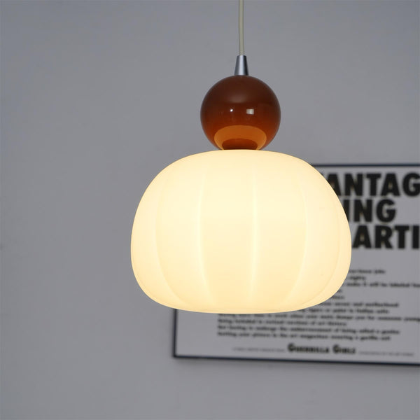 Yedra Pendant Light – Pumpkin-Shaped Designer Hanging Lamp | Soft Ambient Interior Lighting