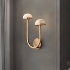 AlbaMush Alabaster Wall Light – Luxury Stone Sconce | Organic Designer Ambient Lighting