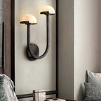 AlbaMush Alabaster Wall Light – Luxury Stone Sconce | Organic Designer Ambient Lighting