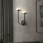 AlbaMush Alabaster Wall Light – Luxury Stone Sconce | Organic Designer Ambient Lighting