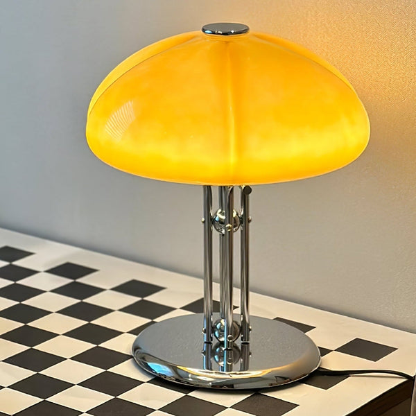 Pilz Bauhaus Table Lamp – Iconic Design with Warm Amber Illumination