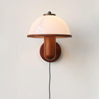 OakMoss Mushroom Wall Light – Nordic Wooden Sconce | Contemporary Natural Accent Lighting