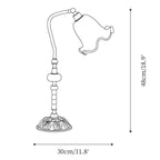 RoseLamp Brass Flower Table Lamp – Vintage Elegance with Floral Inspiration
