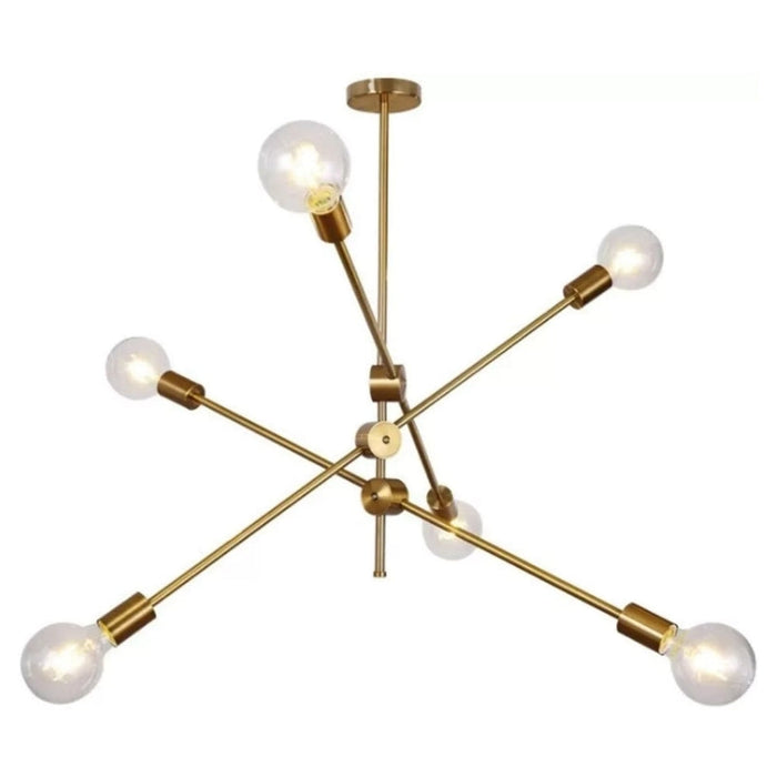 Luccero Sputnik Chandelier – Mid-Century Modern Ceiling Light | Industrial Designer Pendant for Contemporary Interiors