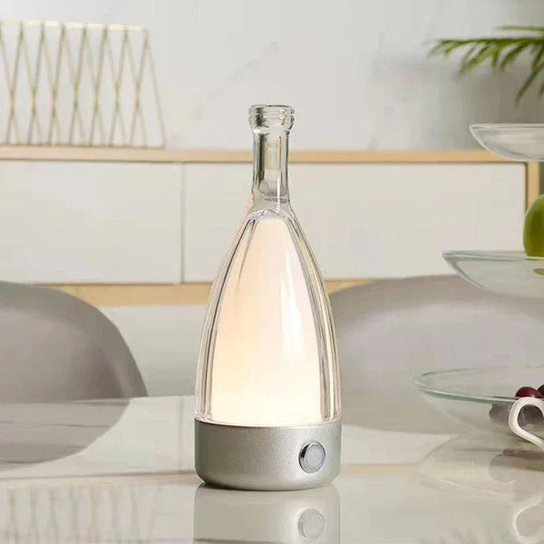 VinoGlow Rechargeable Table Lamp – Decorative Bottle Light | Dimmable Ambient LED Design