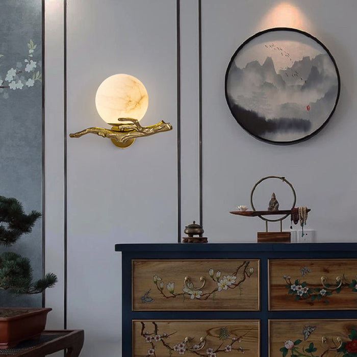 Modern Creative Marble Wall Lamp – Scandinavian Elegance with Artistic Character