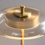 Aurevo Glass Table Lamp – Contemporary Warm LED Lighting | Luxury Wooden Accent Design
