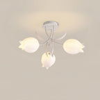 Ricko Floral Ceiling Light – Warm White Lily Blossom Chandelier | Elegant Nature-Inspired LED Ceiling Lamp