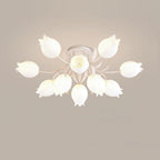 Ricko Floral Ceiling Light – Warm White Lily Blossom Chandelier | Elegant Nature-Inspired LED Ceiling Lamp